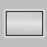 Nero "Black-Solaro" LED spiegel B=120cm x H=80cm mat-zwart - Artikelnr.: 4010230