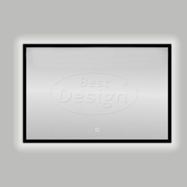 Nero "Black-Solaro" LED spiegel B=120cm x H=80cm mat-zwart - Artikelnr.: 4010230