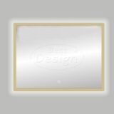 Nancy "Isola" LED spiegel B=100cm x H=80cm mat-goud - Artikelnr.: 4010380