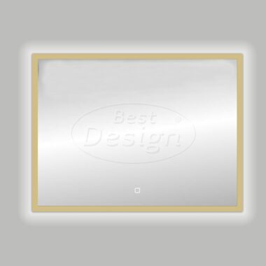 Nancy "Isola" LED spiegel B=100cm x H=80cm mat-goud - Artikelnr.: 4010380
