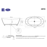 "Orto" vrijstaand bad "Just-Solid" 180x85x64cm - Artikelnr.: 4000500