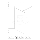 "For-You 1200" Zwart inloopdouche Walk-In 1200x2000x8mm - Artikelnr.: 4010490