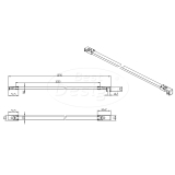 Muur-Stabilisatie-Stang Zwart 1090 mm voor "For-You" - Artikelnr.: 4011610