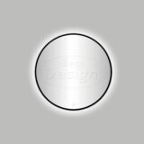 Nero "Venetië" ronde spiegel incl.led verlichting Ø60cm mat-zwart - Artikelnr.: 4007940