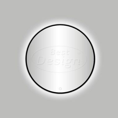 Nero "Venetië" ronde spiegel incl.led verlichting Ø80cm mat-zwart - Artikelnr.: 4007950