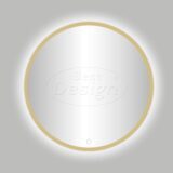 Nancy "Rivoli" ronde spiegel incl. led verlichting Ø120cm mat-goud - Artikelnr.: 4011730