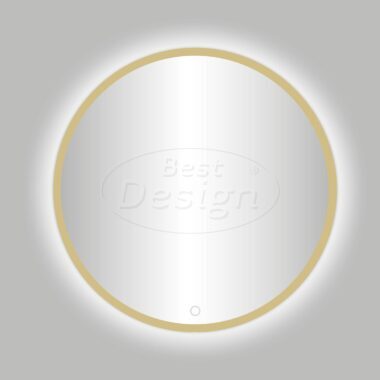 Nancy "Rivoli" ronde spiegel incl. led verlichting Ø120cm mat-goud - Artikelnr.: 4011730