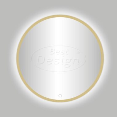 Nancy "Rivoli" ronde spiegel incl. led verlichting Ø120cm mat-goud - Artikelnr.: 4011730