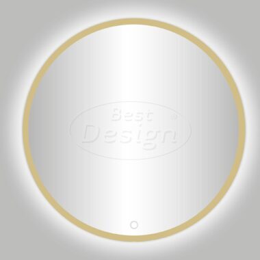 Nancy "Rivoli" ronde spiegel incl. led verlichting Ø140cm mat-goud - Artikelnr.: 4011740