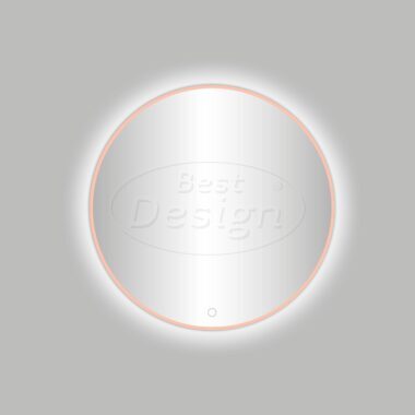 Lyon "Venetië-Thin" ronde spiegel incl.led verlichting Ø80cm rosé-mat-goud - Artikelnr.: 4009060