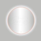 Lyon "Venetië-Thin" ronde spiegel incl.led verlichting Ø100cm rosé-mat-goud - Artikelnr.: 4009360