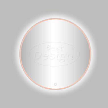 Lyon "Venetië-Thin" ronde spiegel incl.led verlichting Ø100cm rosé-mat-goud - Artikelnr.: 4009360