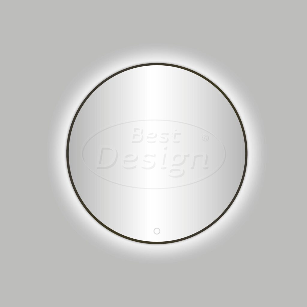 Moya "Venetië-Thin" ronde spiegel incl. led verlichting Ø80cm gunmetal - Artikelnr.: 4009080