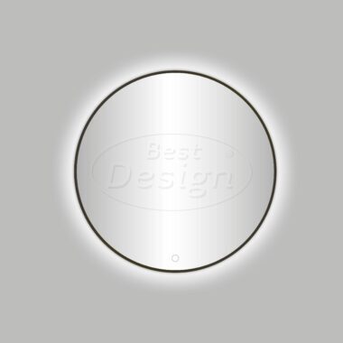 Moya "Venetië-Thin" ronde spiegel incl. led verlichting Ø80cm gunmetal - Artikelnr.: 4009080