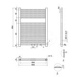 "Zero-White" radiator Wit 445 W 800x600mm - Artikelnr.: 3860070