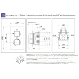 "Nero-Stylmo" inbouwthermostaat & inb.box 2-weg 1/2" mat-zwart - Artikelnr.: 4007750