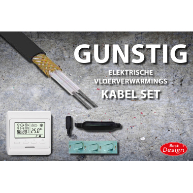 "Gunstig" vloerverwarmings kabel set 17,2 mtr 340 Watt - Artikelnr.: 4004860