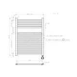 "Senden-White" Elektrische Radiator Wit 380 W 800x600mm - Artikelnr.: 4013140