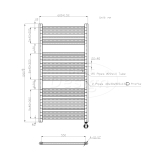 "Senden-Black" Elektrische Radiator Zwart 640 W 1200x600mm - Artikelnr.: 4013180