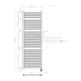 "Senden-Black" Elektrische Radiator Zwart 1160 W 1800x600mm - Artikelnr.: 4013190