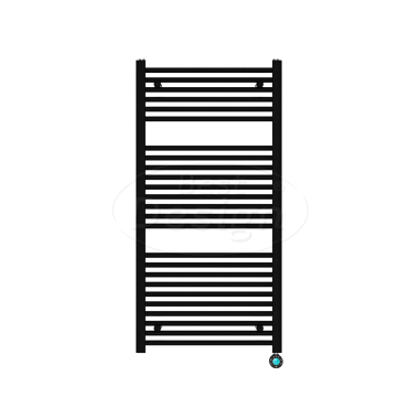 "Senden-Black" Elektrische Radiator Zwart 640 W 1200x600mm - Artikelnr.: 4013180