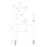 Chrome "High-Aquador" Toiletkraan chroom - Artikelnr.: 4013330