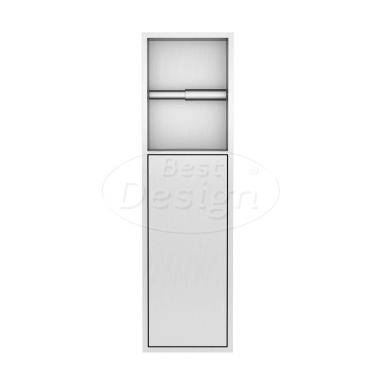 Ore "Zione" inbouw-closetrolhouder incl. deur 60x17x12 cm RVS - Artikelnr.: 4013760