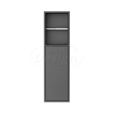 Moya "Zione" inbouw-closetrolhouder incl. deur 60x17x12 cm Gunmetal - Artikelnr.: 4013790