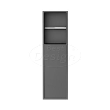 Moya "Zione" inbouw-closetrolhouder incl. deur 60x17x12 cm Gunmetal - Artikelnr.: 4013790