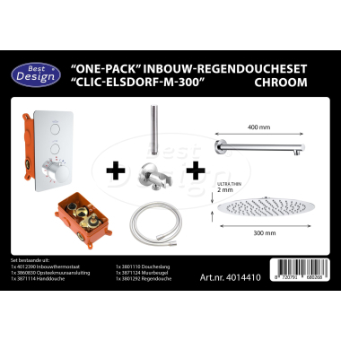 "One-Pack" inbouw-regendoucheset "Clic-Elsdorf-M-300" - Artikelnr.: 4014410