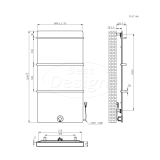 "Brenner-Concrete" Elektrische radiator Beton-Grijs 750W 1200x600mm - Artikelnr.: 4017250