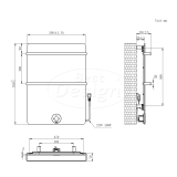 "Brenner-Concrete" Elektrische radiator Beton-Grijs 300W 700x500mm - Artikelnr.: 4017240