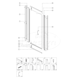 Ter vervanging: Set aluminium onder/ boven profiel voor "Baron" nisdeur nr: 01 - Artikelnr.: 4011620