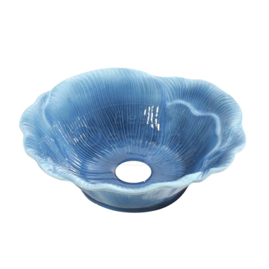 "Flower-Blue" opbouw-waskom diam: 405 mm - Artikelnr.: 4017010