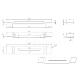 "Hinza" badplank solid-surface glans-wit 950 x 150 mm - Artikelnr.: 4017530