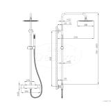 "Ore-Munchen-300" thermostatische regendouche-opbouwset RVS-304 - Artikelnr.: 4017270