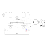 "Ore" opbouw douchethermostaat RVS-304 - Artikelnr.: 4017580