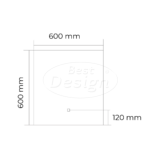 "Firkant" vierkant spiegel incl. led verlichting 60x60cm - Artikelnr.: 4017740