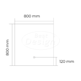 "Firkant" vierkant spiegel incl. led verlichting 80x80cm - Artikelnr.: 4017750