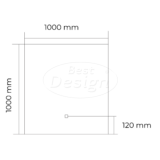 "Firkant" vierkant spiegel incl. led verlichting 100x100cm - Artikelnr.: 4017760