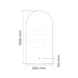 "Toog" spiegel incl. led verlichting B=50 cm x H=100 cm - Artikelnr.: 4017770