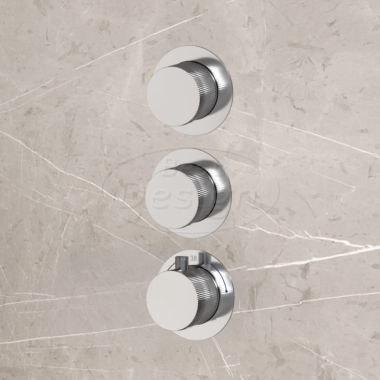 "High-End Chrome" inbouwthermostaat incl. inb.box 2-weg 1/2" chroom - Artikelnr.: 4018320