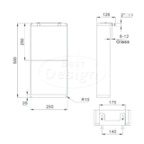 "Ore-Soap" doucherek hangend 500x250x90mm RVS - Artikelnr.: 4019340