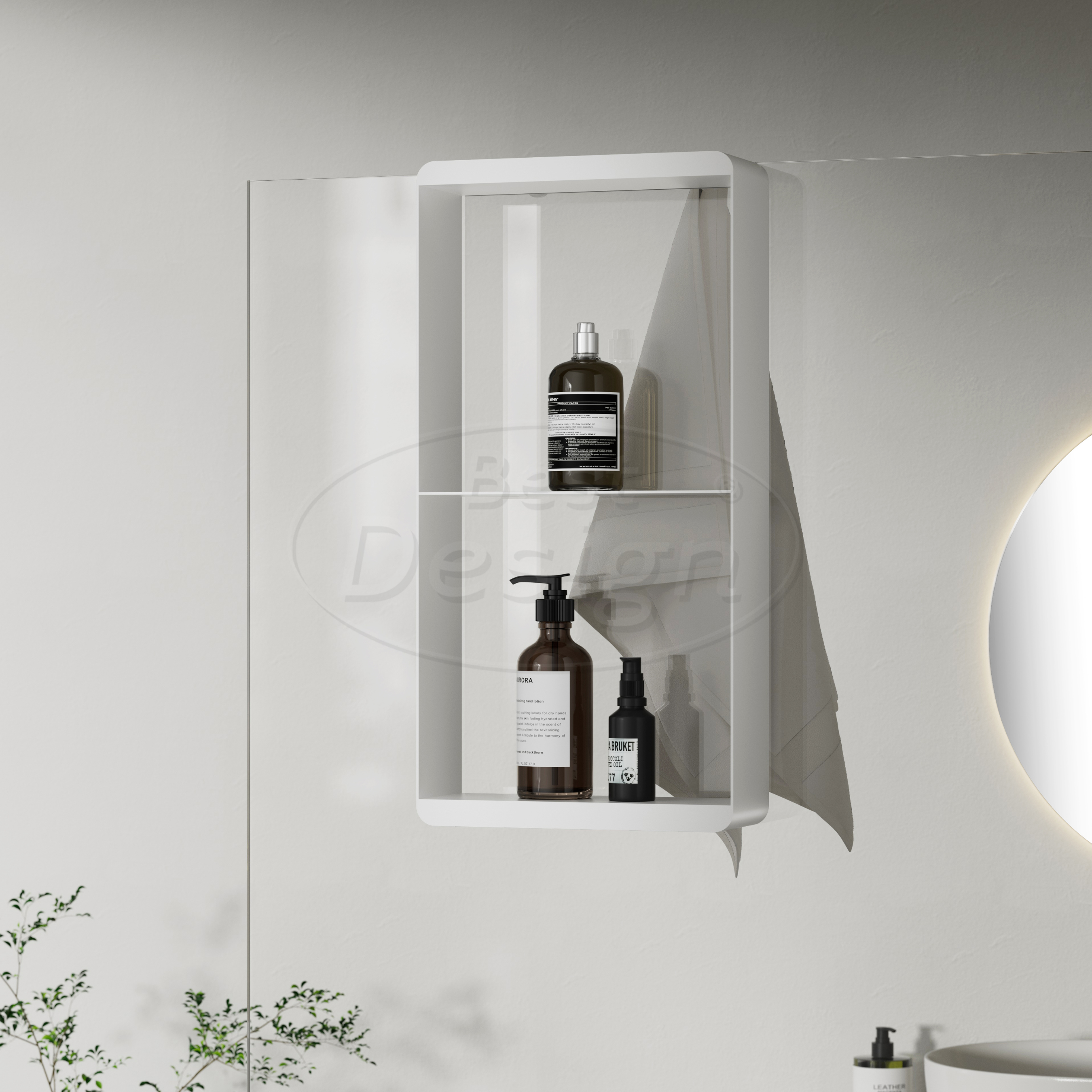 "White-Soap" doucherek hangend 500x250x90mm Mat-wit - Artikelnr.: 4019320