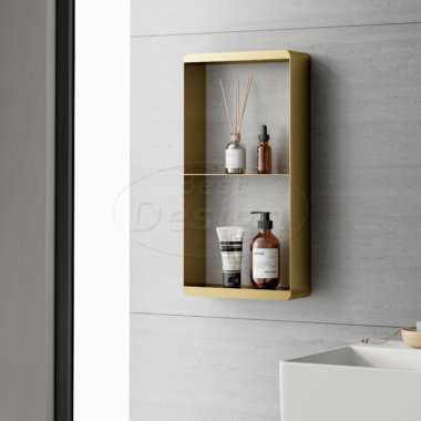 "Nancy-Soap" doucherek hangend 500x250x90mm Mat-goud - Artikelnr.: 4019360