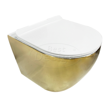 "Life-Gold-49" wandcloset zonder spoelrand incl. zitting - Artikelnr.: 4019210