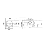 "Life-Gold-49" wandcloset zonder spoelrand incl. zitting - Artikelnr.: 4019210