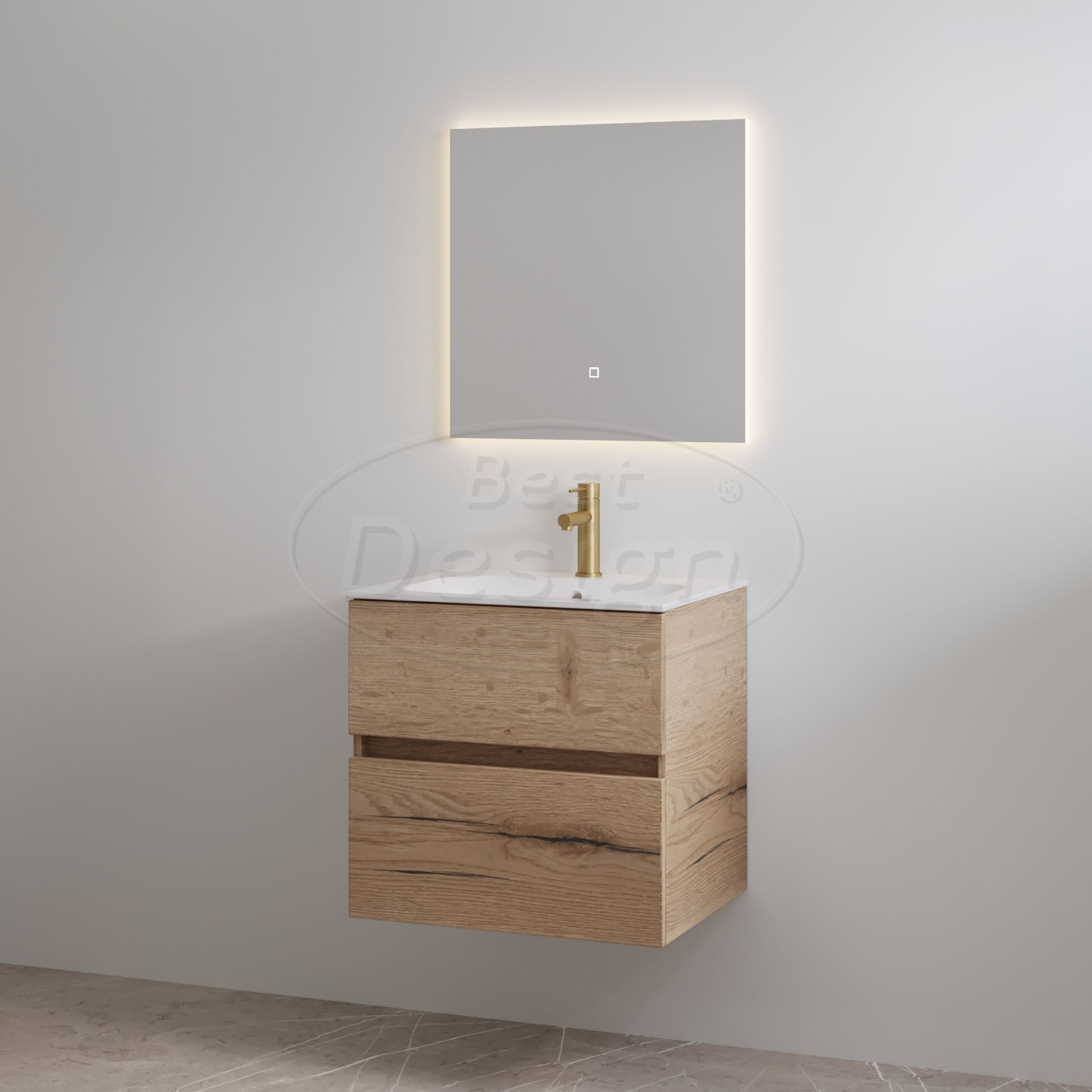 "Splash-60" Halifax onderkast + wastafel met kraangat 60cm - Artikelnr.: 4022440