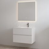 "Splash-80" Glans-wit onderkast + wastafel met kraangat 80cm - Artikelnr.: 4022480