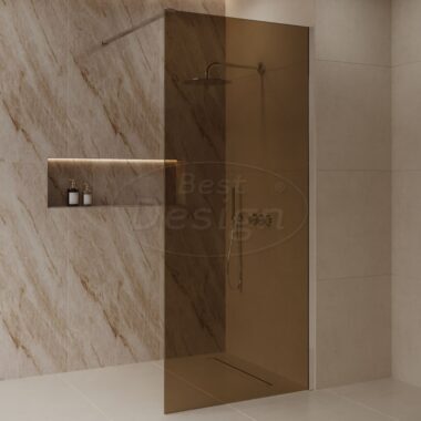 'Dalis-800-Chroom-Amber' inloopdouche NANO 8mm glas - Artikelnr.: 4022650